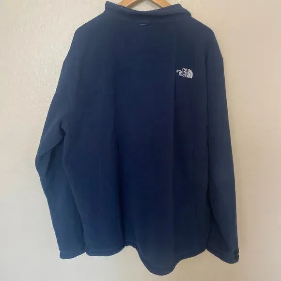 The North Face Glacier Fleece Full Zip Jacket Mens Size XXL 2XL Navy Blue - Picture 2 of 5
